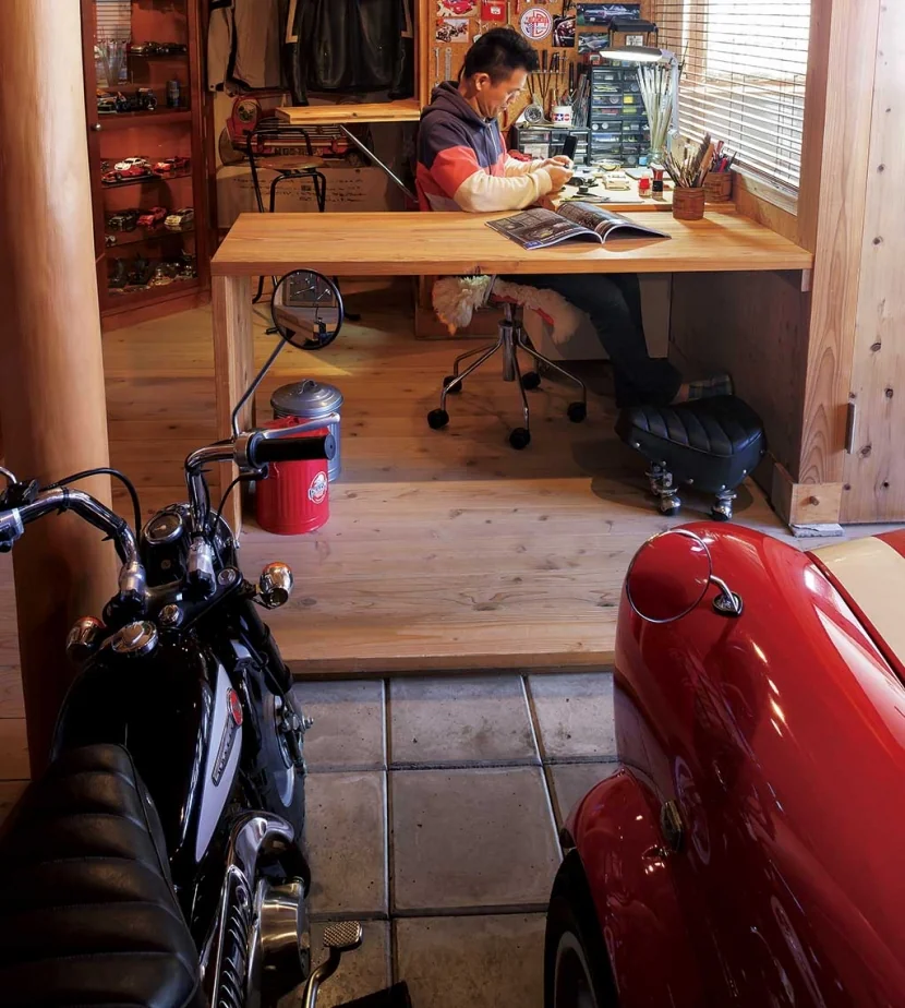 Naturally Finished Built-In Garage House