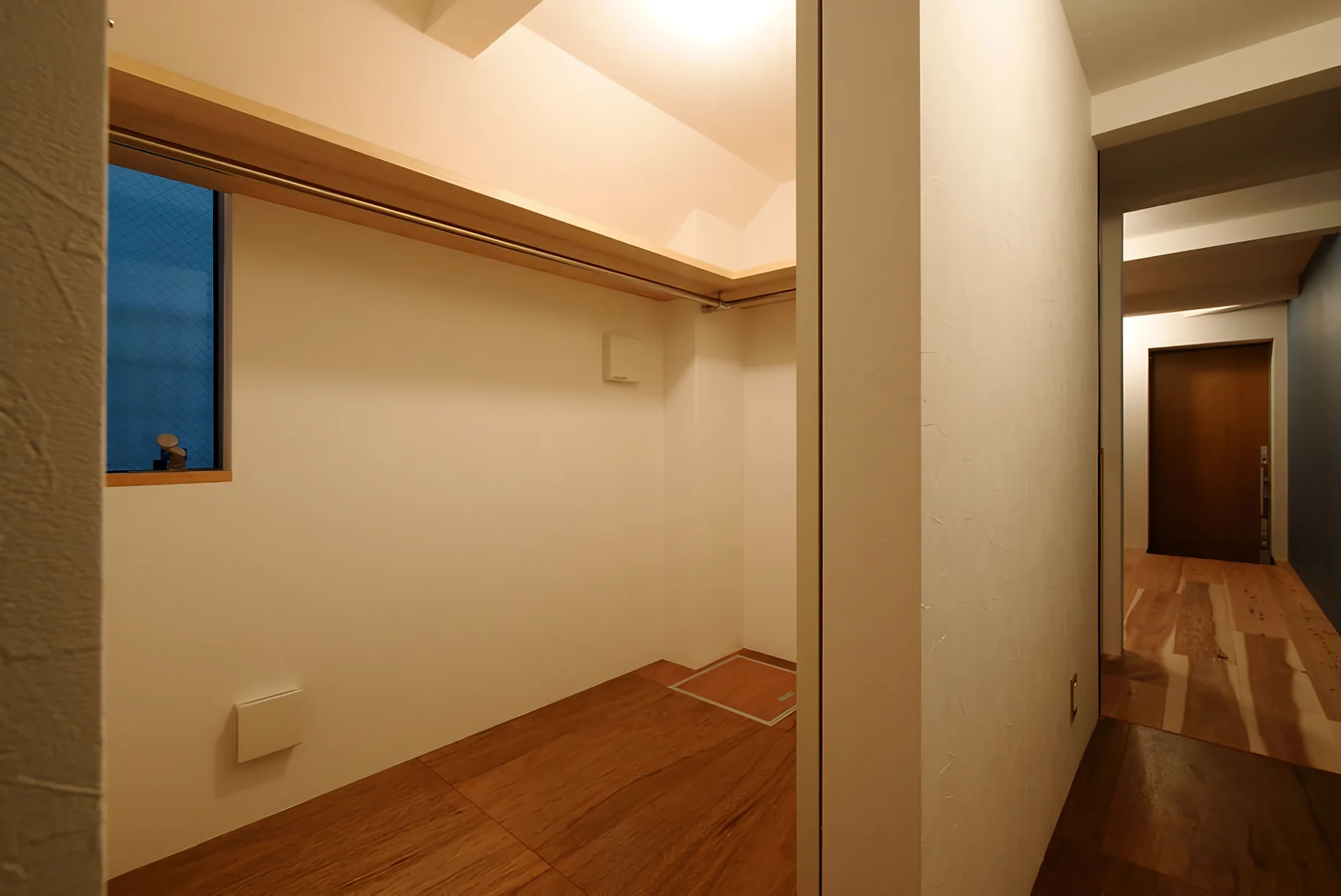 First-floor walk-in closet