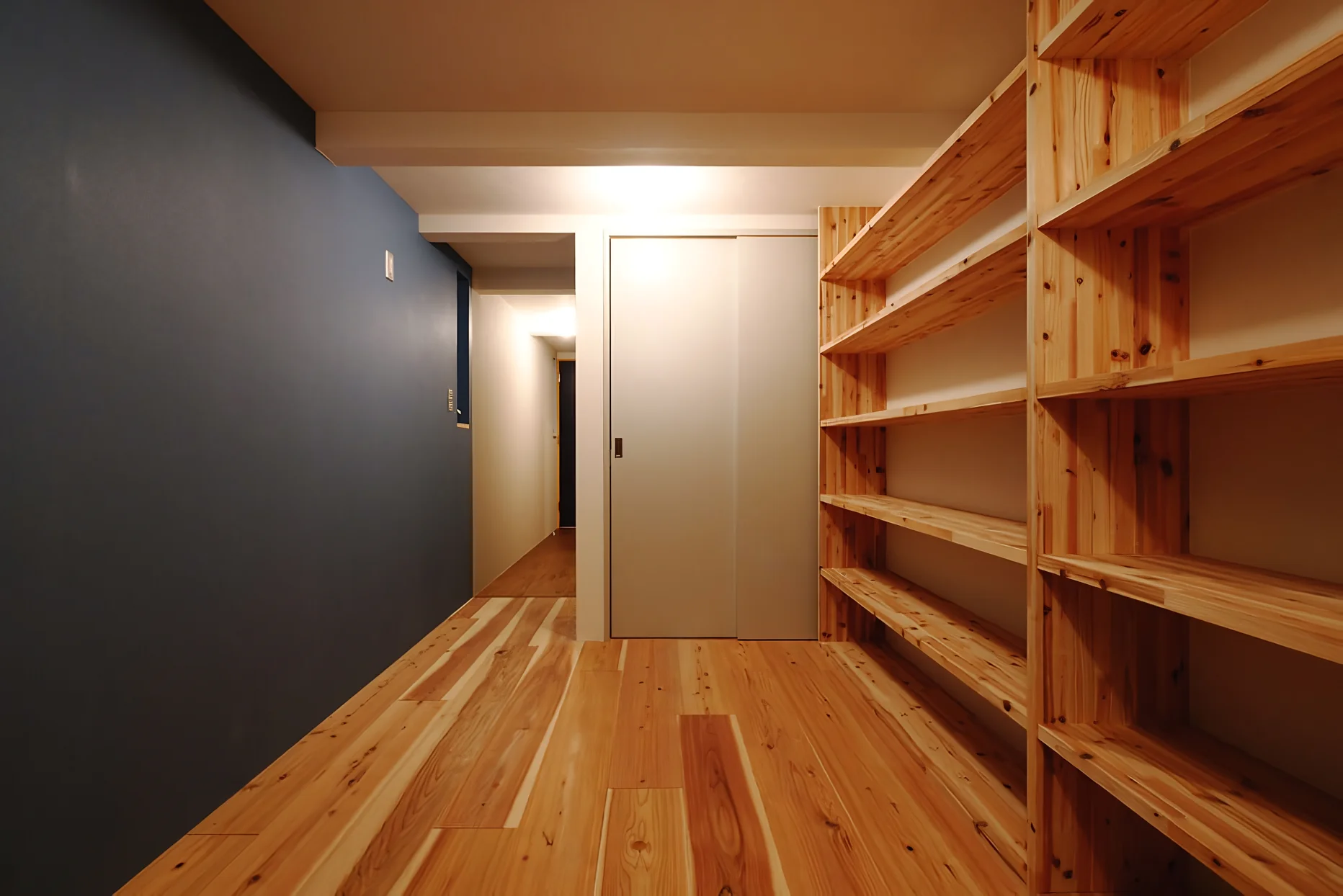 Combined entry and storage area to maximize usable space