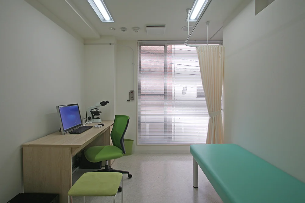 Examination Room 1; Examination Room 2 is accessible by turning to the right