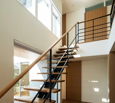 House in Nishiokamoto｜A Residence Inspired by Scandinavian Design｜Custom-built house｜Stairs