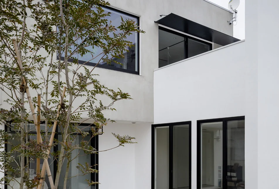 Natural light from the courtyard infuses the space with a gentle expression and warmth.