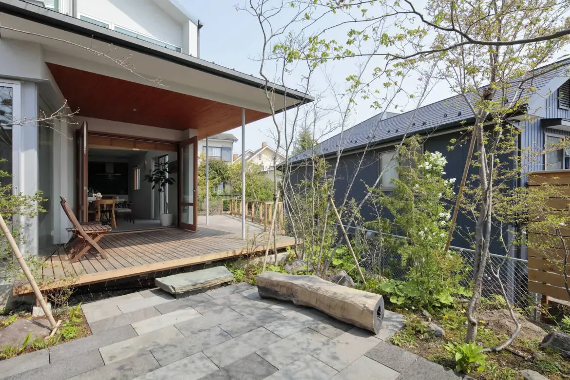Hillside house
