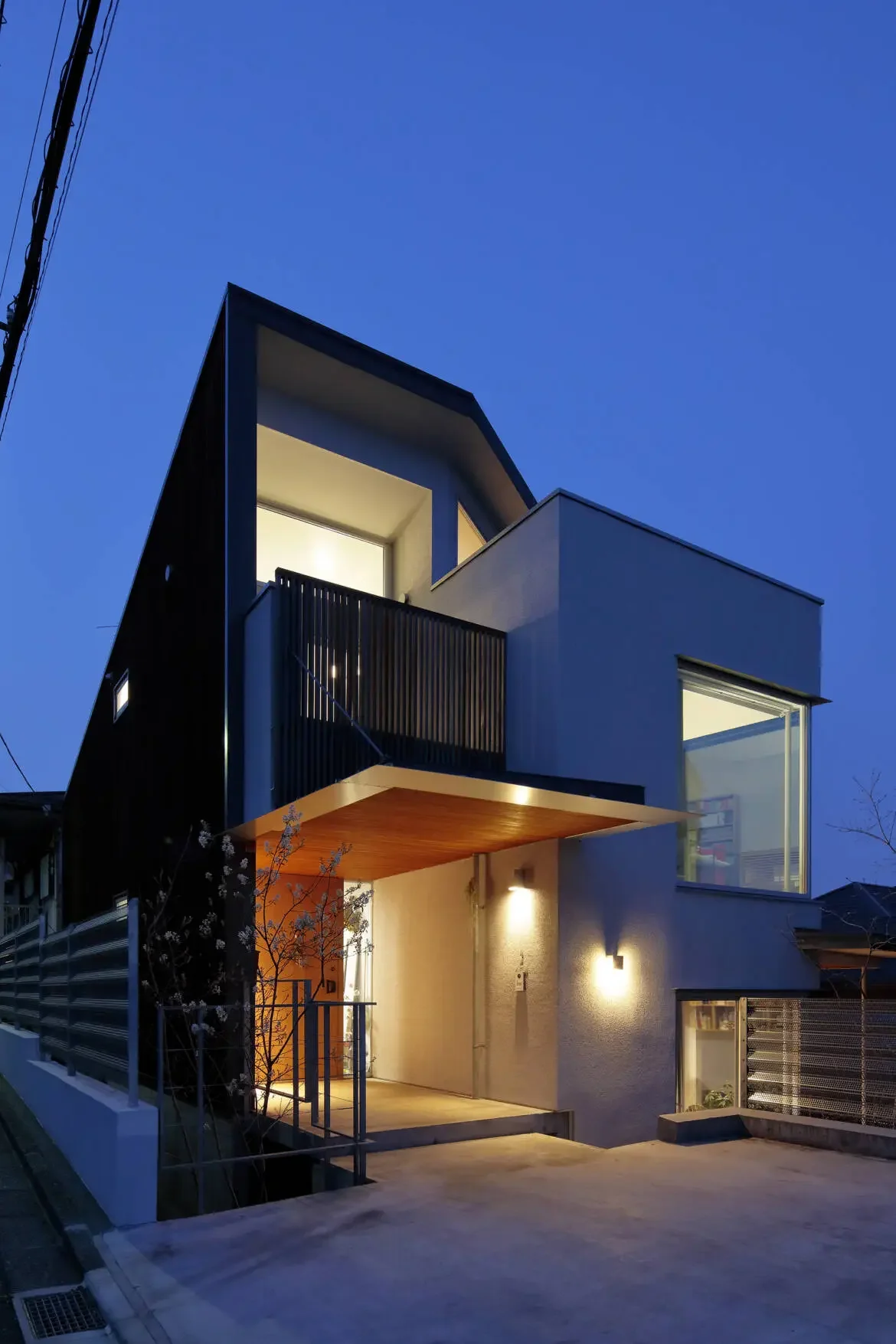 Hillside house