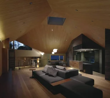 The Sunken Retreat｜混凝土住宅｜客製化住宅｜客廳