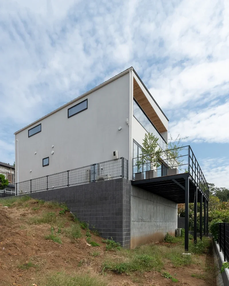 A House with a Deck Opening onto the View