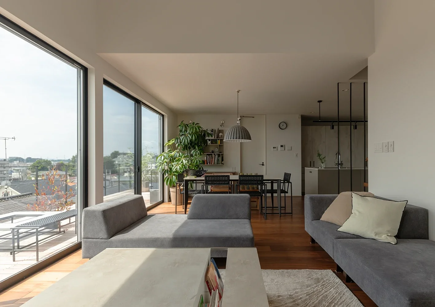 A House with a Deck Opening onto the View