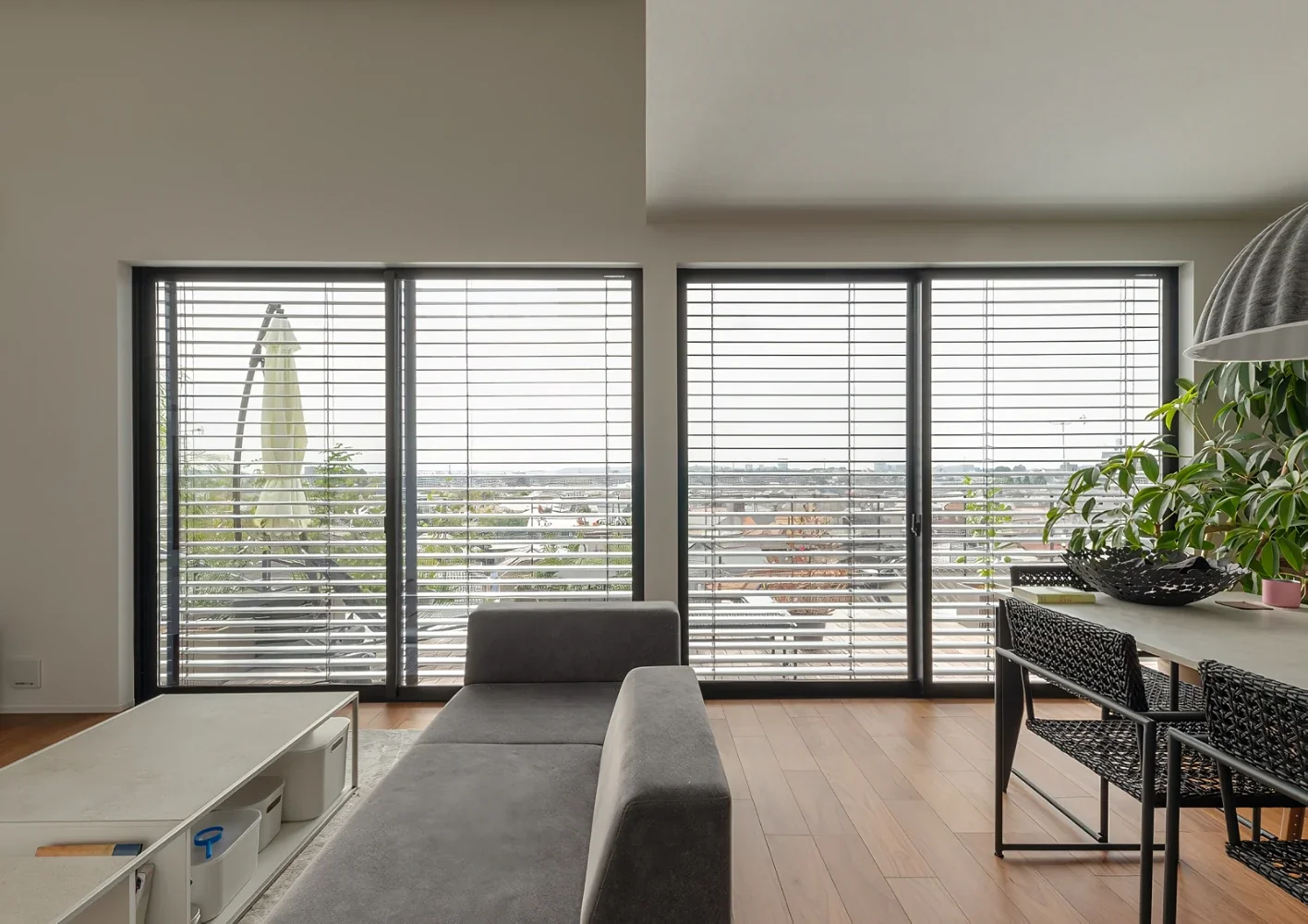 A House with a Deck Opening onto the View