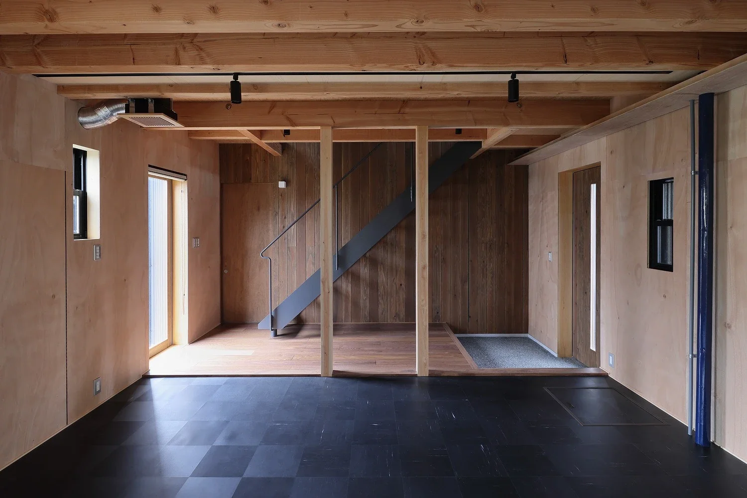 The workspace has no partitions, with columns defining the different areas.