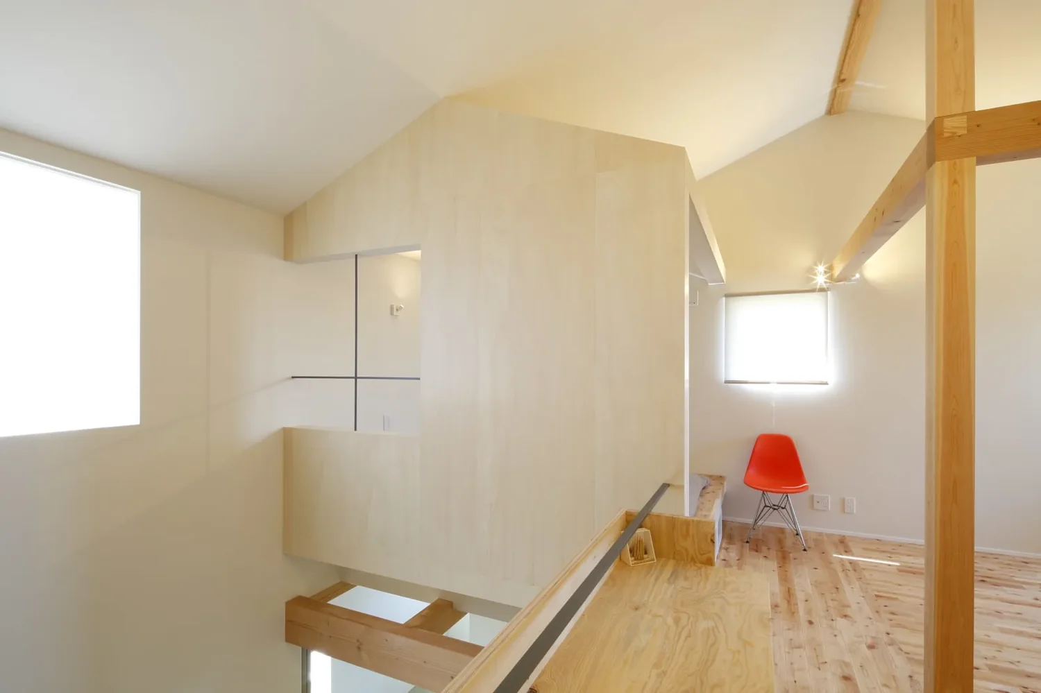 Sleeping area with a cabin-like form