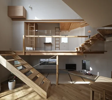 段床三角ボイドの家｜コンテンポラリーデザインの家｜注文住宅｜LDK