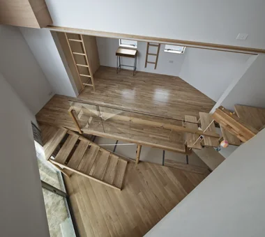 段床三角ボイドの家｜コンテンポラリーデザインの家｜注文住宅｜吹き抜け