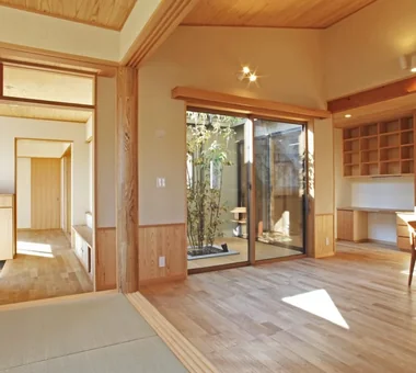 薪ストーブのある自然素材の平屋の住まい｜平屋の家｜注文住宅｜LDK