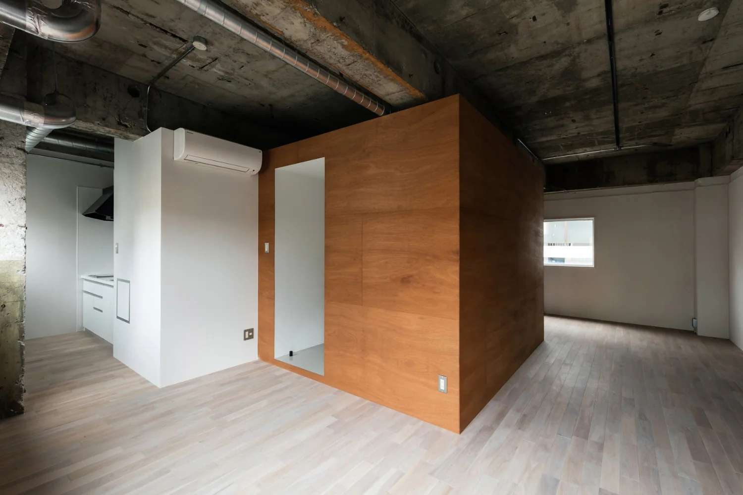 In a whole-building renovation, service piping routes can be re-laid to accommodate changes in the floor plan.
