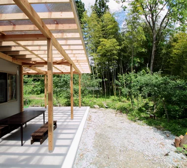 川原子の家｜薪ストーブのある家｜注文住宅｜テラス