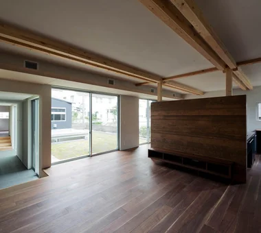 落叶之境｜车库住宅｜定制住宅｜客厅