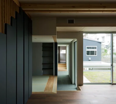 落叶之境｜车库住宅｜定制住宅｜客厅