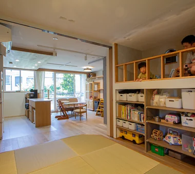 子と猫の家｜文京区のマンションリノベーション｜注文住宅｜リビング