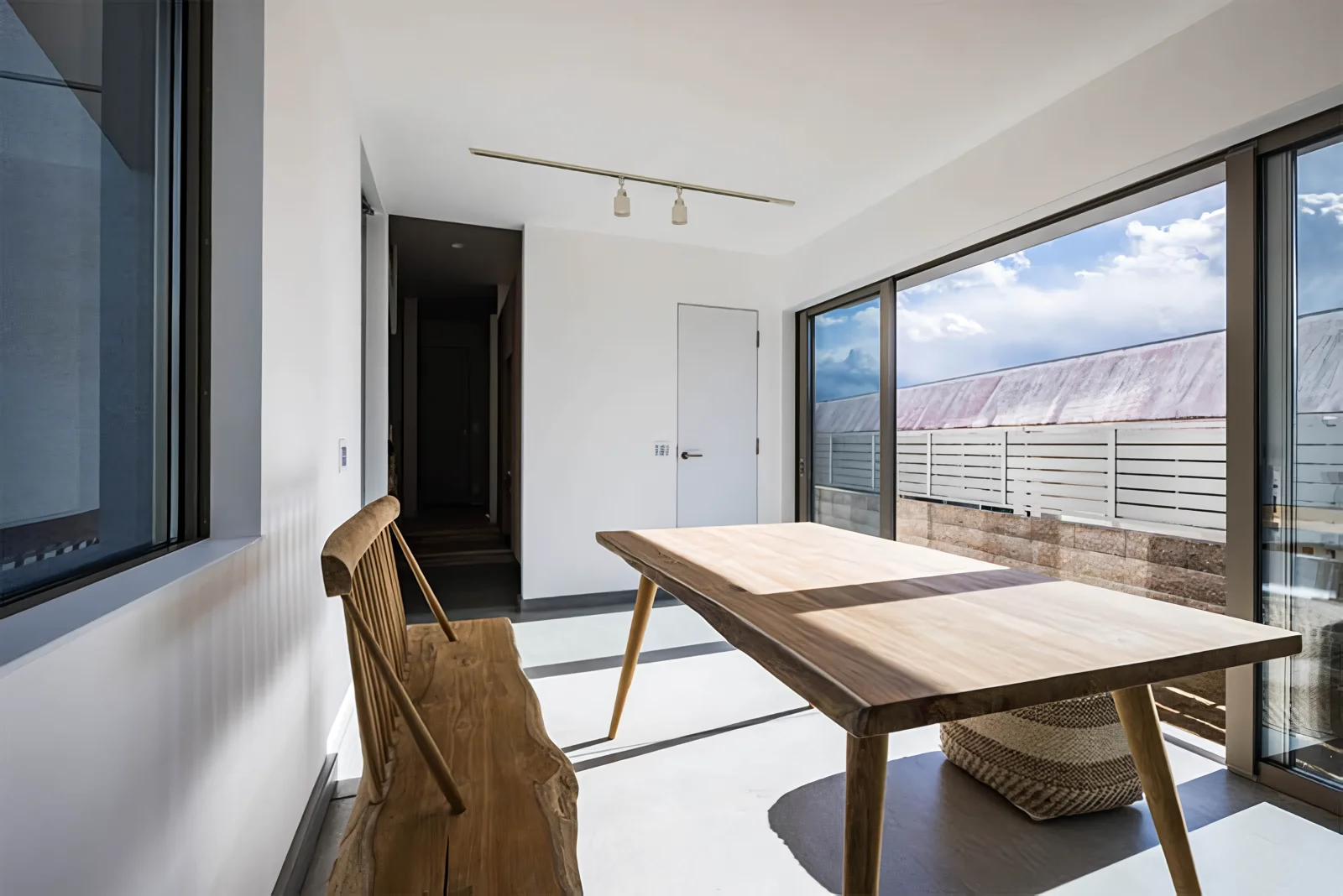 Also serves as an exhibition space integrating interior and exterior.