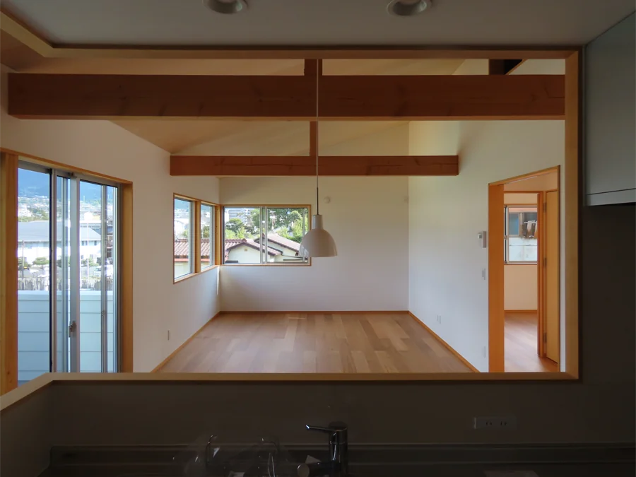 Majestic vistas framed from the kitchen