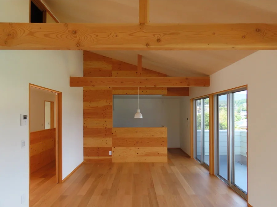House on a Sloped Site with a Bridge