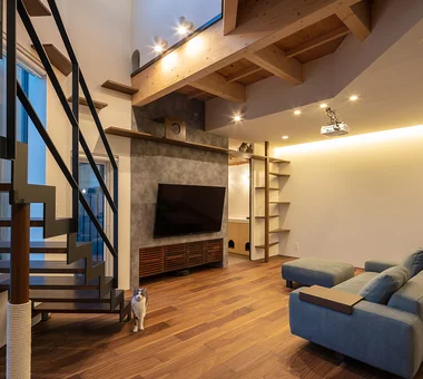 PARALLEL｜Sustainable Homes｜Custom-built house｜Living Room