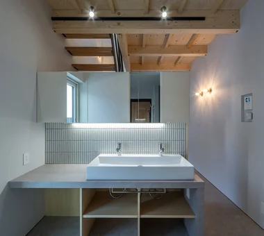 House of the Cityscape｜Custom-built house｜Lavatory