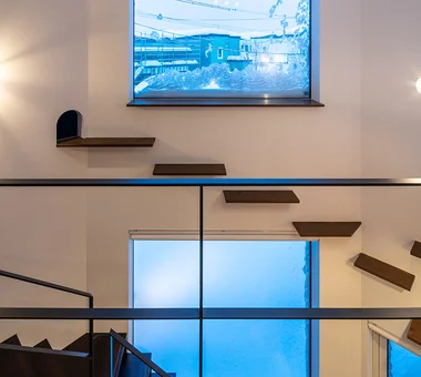 PARALLEL｜Homes Designed for Living with Cats｜Custom-built house｜Atrium