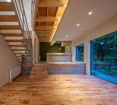 House Opening to the Forest｜House of Wood｜Custom-built house｜LDK